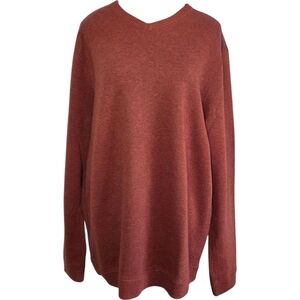 Tommy Bahama Men's Rust/ Brick V Neck Reversible Sweater Size L
